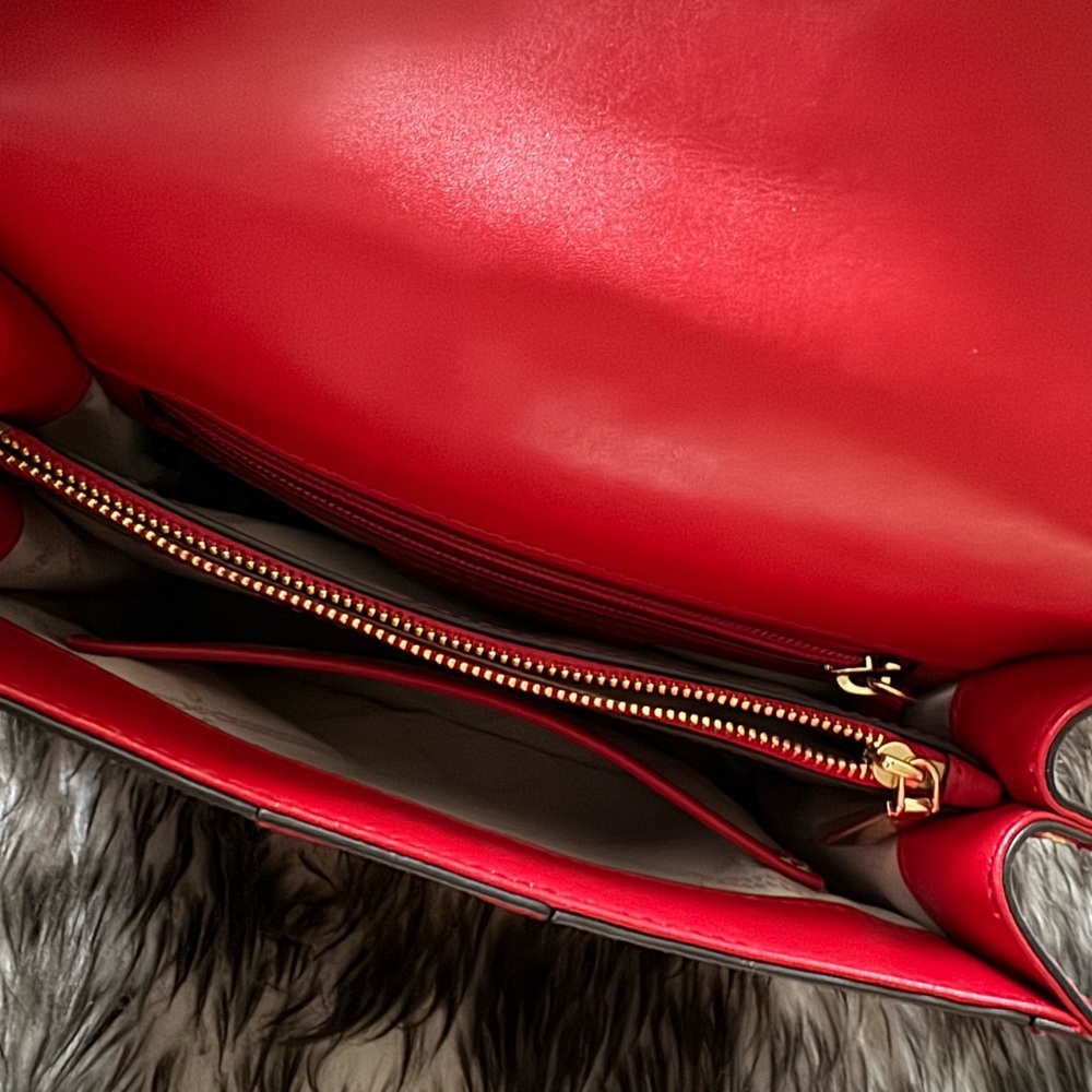 Red Studded Shoulder Michael Kors Handbag - Picture 9 of 10